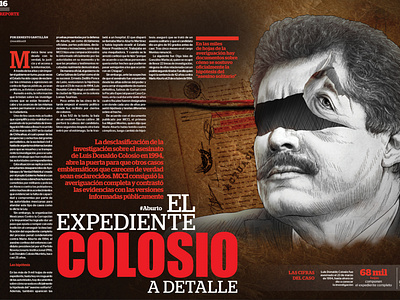 The Colosio file in detail editorial illustration art