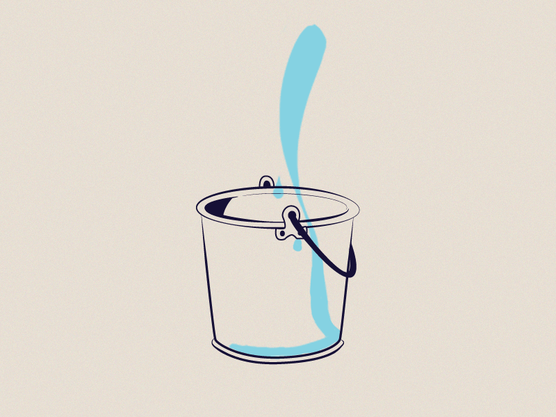 Water Test animation bucket cell frame by frame illustration motion water