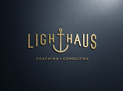 Lighthaus Coaching + Consulting anchor branding design graphic design icon identity lighthouse logo minimal typography