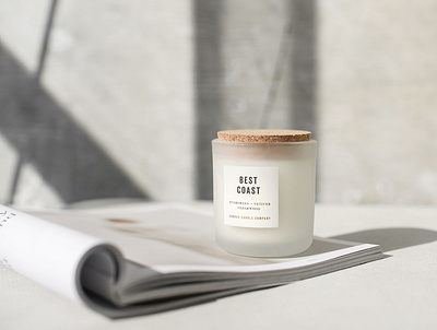 Canvas Candle Company branding candle design graphic design identity label minimal packaging typography