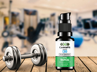 CBD Broad Spectrum Bottle Label Design