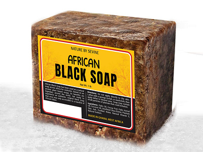 African Black Soap Label Design