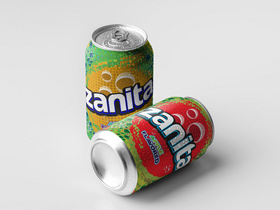 Soda Can Label Designs for Aluminum Can - Apple Flavored