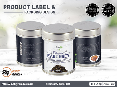 Earl Grey Product label & Packaging Design bag label design bottle label cbd label design illustration label design logo product label product packaging product packaging design supplement label