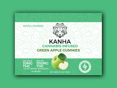 Green Apple Gummies label Design