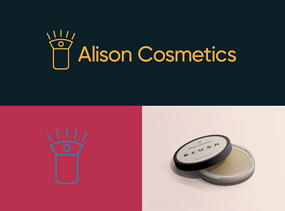 Allison Cosmetics - Logo design and a mockup blush mockup branding cosmetics cosmetics logo design illustration illustrator logo logo design minimal personal logo rebrand vector