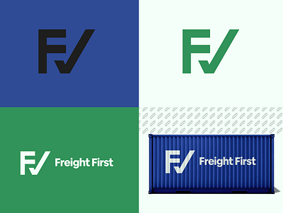 Freight First - Logo Design and a mockup branding design freight graphic design illustration illustrator logo logo design minimal mockup rebrand transportation