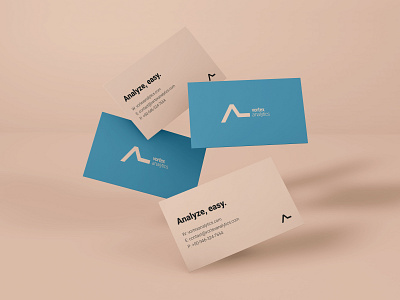Vortex Analytics - Business Card Design branding business card mockup business card mockups businesscard design graphic design illustration illustrator logo logo design minimal mockup rebrand
