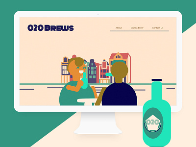 020 Brews Interactive Landing Page 3d ilustration front end development identity interaction design mockup design ui ui design web design web development website design