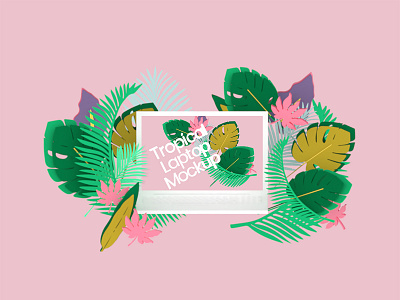 Tropical Laptop Mockup