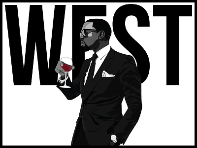 Mr. West design flat illustration vector