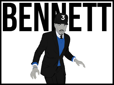 Mr. Bennett design flat illustration vector