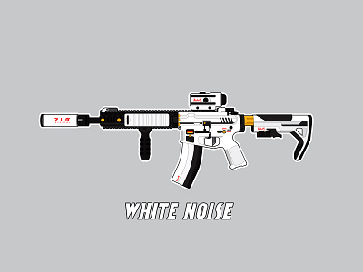 Call of Duty's White Noise design flat illustration minimal vector