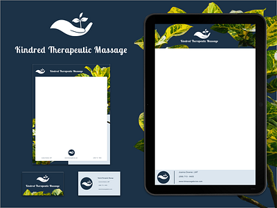 Massage branding kit digital branding logo