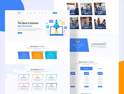 Creative Agency Landing Page agency blue and white colorful creative agency creative design digital agency dribbble dribbble best shop dribbble digital agency landing page marketing agency minimal