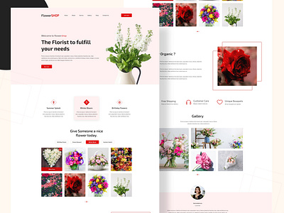 FlowerShop Landing Page Design