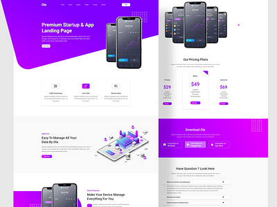 Creative App Landing  Page