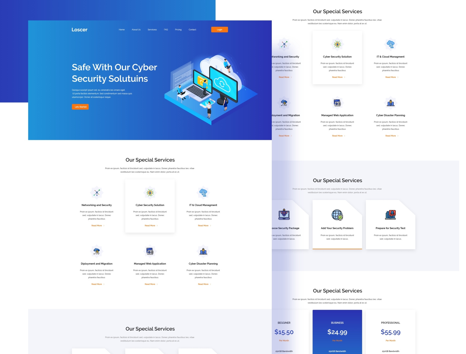 Cyber Security Landing Page by Awlad Hossain on Dribbble