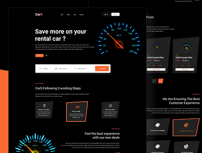 Car Rental Agency Landing Page agency auto automobile booking business car creative agency creative design dribbble best shop mail chimp rental rentals service travel vacation van vehicle