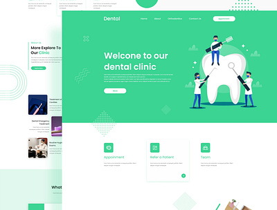 Dental Landing Page Design agency business clinic corporate creative agency creative design dental dentist design doctors clinic template dribbble dribbble best shop dribbble digital agency health care healthcare provider template hospital landing landing page marketing agency medical