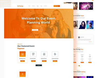 Event Management Landing Page agency camp colorful concert conference convention creative agency creative design design digital agency dribbble best shop dribbble digital agency event event landing page eventbrite exhibition landing page mailchimp integration marketing agency meeting