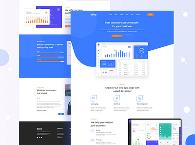 Web App Landing Page Design agency app business colorful company corporate creative agency creative design design dribbble best shop dribbble digital agency landing page marketing marketing agency sales sass