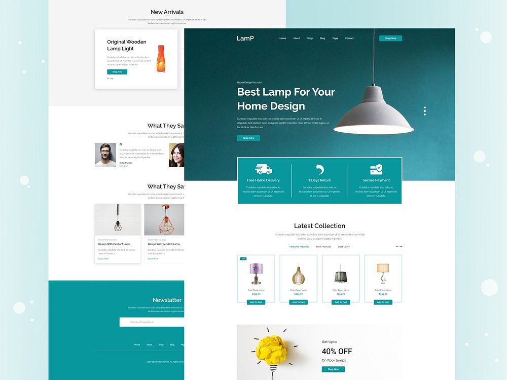 Lamp Landing Page Design by Awlad Hossain on Dribbble