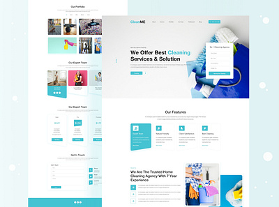 Cleaning Agency Landing Page 2020 2020 design 2020 trend 2020 trends agency clean cleaning agency cleaning company cleaning logo cleaning service colorful creative agency creative design design digital agency dribbble best shop dribbble digital agency landing page marketing agency trendy