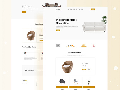 Furniture Landing Page Design