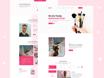 Barber Landing Page Design 2020 2020 design 2020 trend 2020 trends 2020 trendy 2020design 2021 2021design agency barber barbershop creative design dribbble best shop saloon spa spa design spa template trendy design