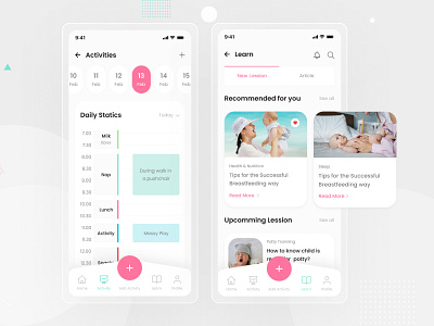 Baby Tracker App acitivity activity app apps apps design baby health app baby tracker baby tracker app creative app design dribbble best shop explore health health app productive top uiux designer tracking app uidesign uidesigns ux design