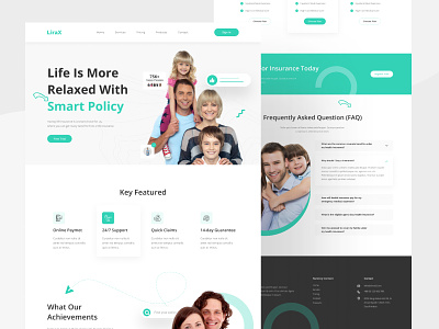 Insurance Website Landing Page Design