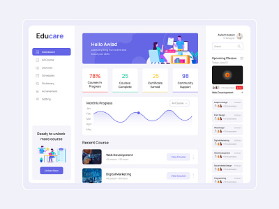 Education Management Dashboard Saas Design