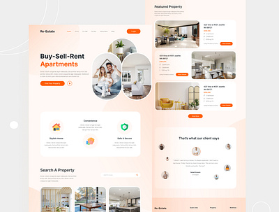 Real Estate Landing Page Design agency design agency website best design house website landing page design real estate real estate design real estate ui design real estate website rent website ui design ux design web application design website website design