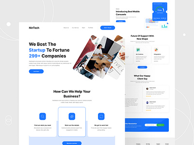 NinTech Saas Landing Page Design