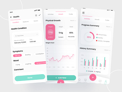 Baby Tracker App Design appdesign apps design baby apps baby health baby health app baby tracker baby tracker apps baby tracking app best dribbble shot health apps statistics statistics app tracking app tracking apps uidesign uxdesign web app web app design web application webdesign