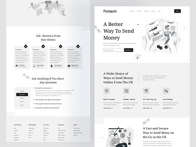 Fintech Website Landing page Design