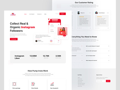 instagram influencer Website Landing Page Design app design influencer intagram landing page design nft ui design ux design web app design web design website design