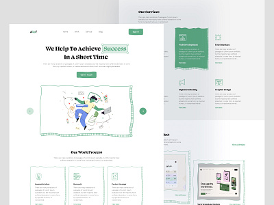 Creative Agency Landing Page Design agency agency landing page corporate creative agency landing page startup ui uiux design webdesign website design