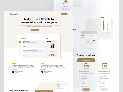 Call Management SaaS Landing Page Design