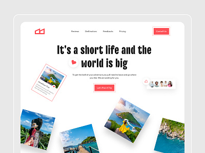 Travel Website Landing Page Design