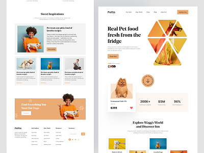 Pet Website Landing Page Design