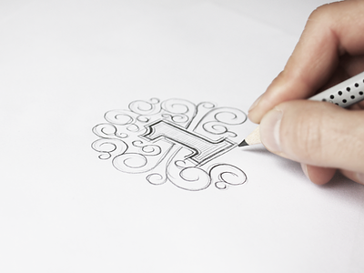 First Shot - Sketching behance dribbble first shot hand made lettering logo making of one pencil sketch sketching vector