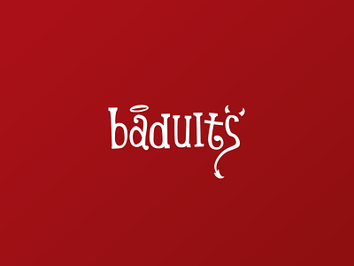 Badults - Logo angel bad adults date dating devil devilish flirt lettering logo love sexy type design