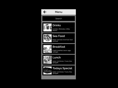 Food/Menu #043 app dailyui design ui