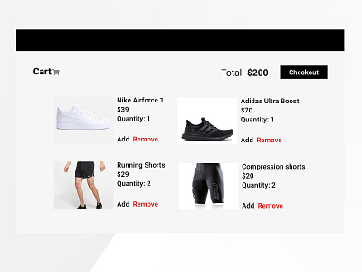 Shopping Cart #058 dailyui design ui web