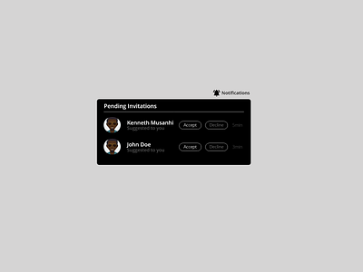 Pending Invitation #078 dailyui design ui web