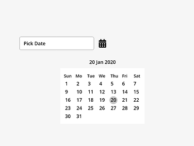 Date Picker #080 dailyui design ui web