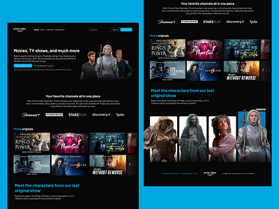 Prime Video redesign design landing page primevideo redesign rings of power streaming ui user experience ux