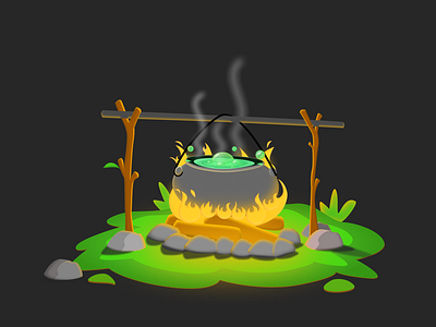 Campfire - Figma illustration